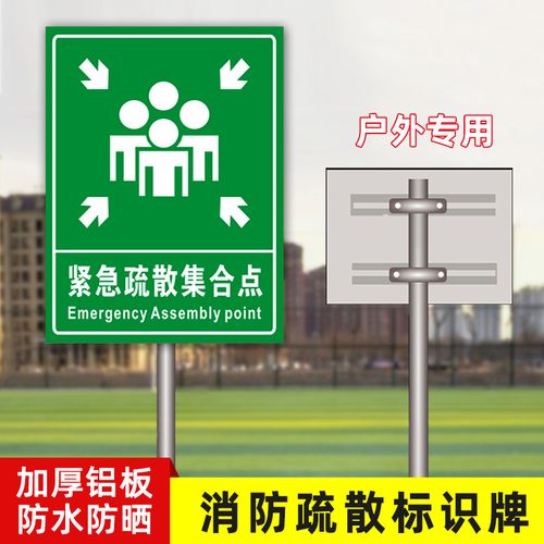 應急避難場所疏散指示標志牌 保障安全疏散的關鍵標識